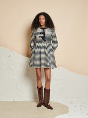 <b> Ghospell </b> Bobbi Check Mini Dress