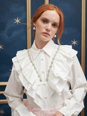 Starry Ruffle Blouse