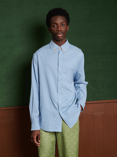 Penny Stripe Shirt Baby Blue / Z