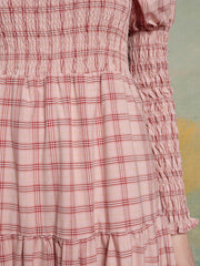 Pointe Check Midi Dress