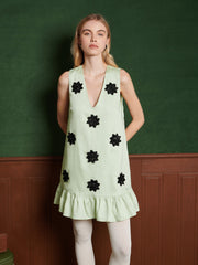 Symmetry Fleur Mini Dress Sage Green / Z