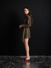 <b> Ghospell </b> Phoebe Jacquard Mini Dress