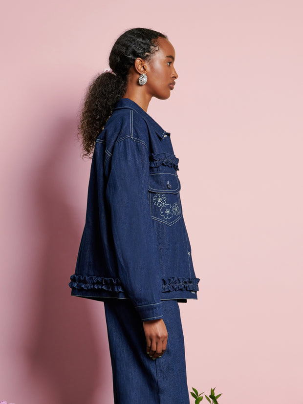 <b>DREAM</b> Rosie Denim Embroidery Jacket