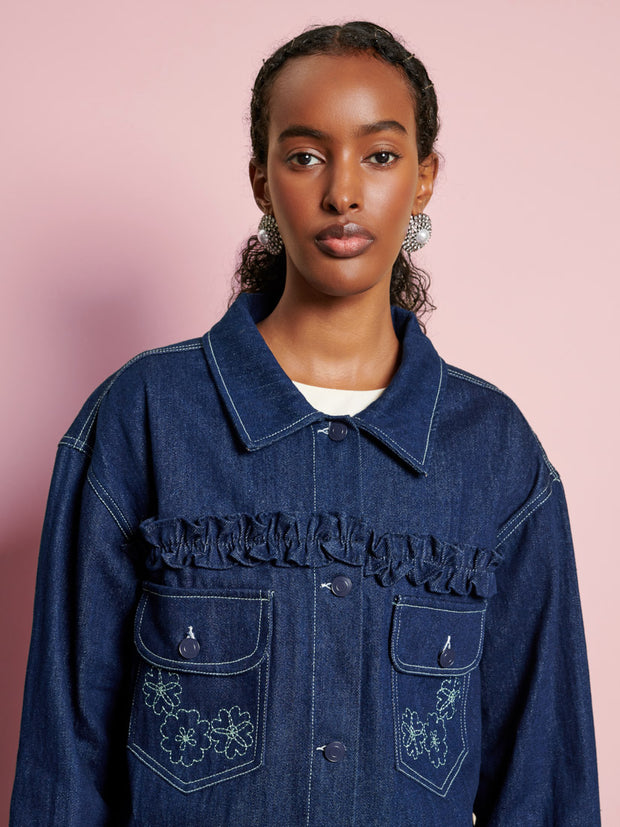 <b>DREAM</b> Rosie Denim Embroidery Jacket