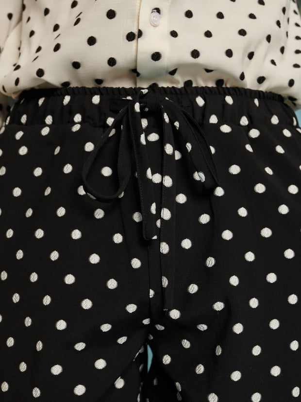 Rocco Spot Drawstring Shorts Polka Dots Black / Z